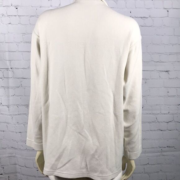 Laura Biagiotti Golf Fleece Jacket Cream Med GUC - Picture 5 of 7